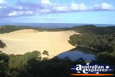 Fraser Island Lake Wabby View . . . CLICK TO VIEW ALL FRASER ISLAND (LAKE WABBY) POSTCARDS
