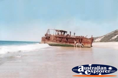 Fraser Island Maheno Wreck . . . CLICK TO VIEW ALL FRASER ISLAND (MAHENO WRECK) POSTCARDS