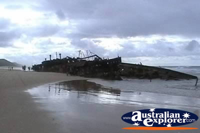 Fraser Island Maheno Wreck From Distance . . . CLICK TO VIEW ALL FRASER ISLAND (MAHENO WRECK) POSTCARDS
