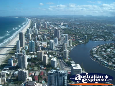 View from Q1 on the Gold Coast . . . CLICK TO VIEW ALL GOLD COAST (Q1 VIEWS) POSTCARDS