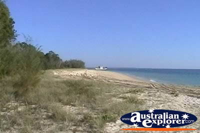 View of Inskip Point . . . CLICK TO VIEW ALL SUNSHINE COAST POSTCARDS