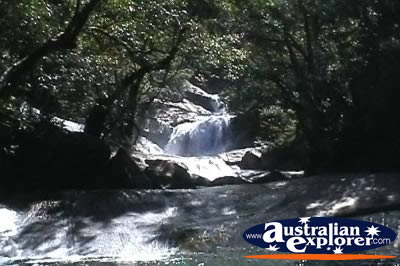 View of Josephine Falls . . . CLICK TO VIEW ALL WOOROONOORAN NP POSTCARDS