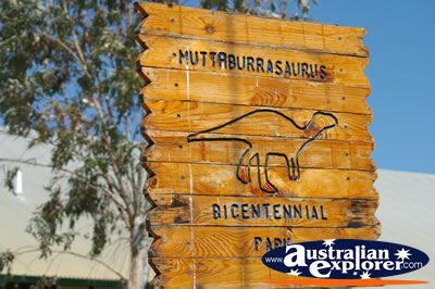 Bicentennial Sign . . . CLICK TO VIEW ALL MUTTABURRA POSTCARDS