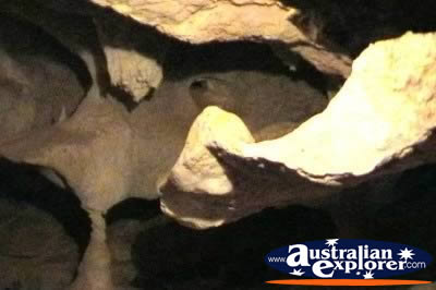 Inside at Olsens Capricorn Caves . . . CLICK TO VIEW ALL OLSENS CAPRICORN CAVES (MORE) POSTCARDS