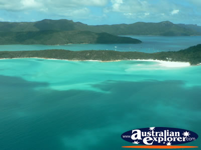 View of Blue Waters from Seaplane . . . CLICK TO VIEW ALL WHITSUNDAYS (HEART REEF) POSTCARDS