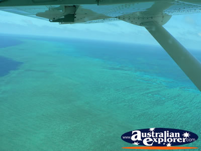 View over Reef from Seaplane . . . CLICK TO VIEW ALL WHITSUNDAYS (HEART REEF) POSTCARDS