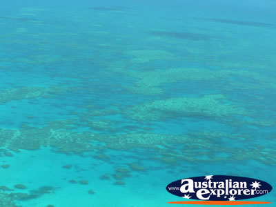 View of Reefs from Seaplane . . . CLICK TO VIEW ALL WHITSUNDAYS (HEART REEF) POSTCARDS