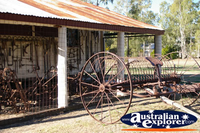 Old Farming Equipment and Shed . . . CLICK TO VIEW ALL SPRINGSURE (JENSEN PLACE) POSTCARDS