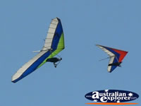 Two Hand gliders in the air off Tamborine Mountain . . . CLICK TO ENLARGE