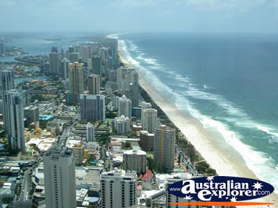 View of Gold Coast Beaches . . . CLICK TO VIEW ALL GOLD COAST (Q1 VIEWS) POSTCARDS