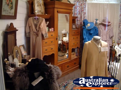 Loxton Historical Village Bedroom With Clothes . . . CLICK TO VIEW ALL LOXTON POSTCARDS