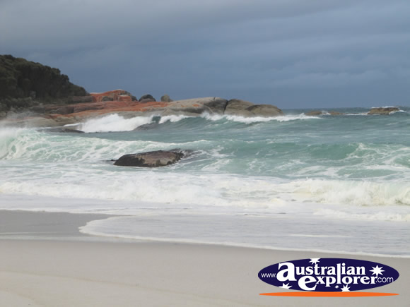 Storm Approaching Bay of Fires . . . CLICK TO VIEW ALL BAY OF FIRES POSTCARDS
