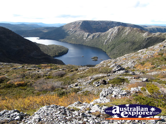 View of Dove Lake Cradle Mountain . . . CLICK TO VIEW ALL CRADLE MOUNTAIN POSTCARDS