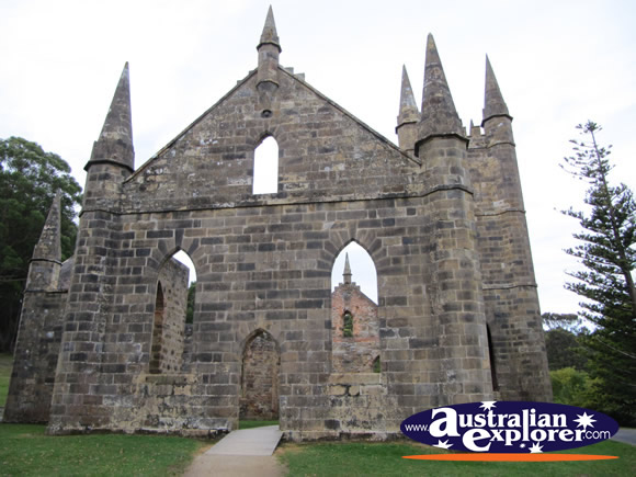 View of Church . . . CLICK TO VIEW ALL PORT ARTHUR POSTCARDS