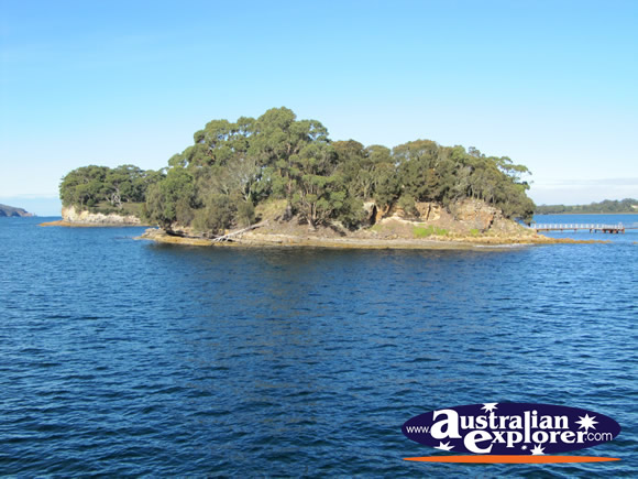 Isle of the Dead with Point Puer in Background . . . VIEW ALL PORT ARTHUR PHOTOGRAPHS