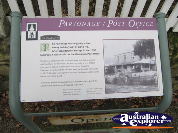 Parsonage Sign . . . CLICK TO VIEW ALL PORT ARTHUR POSTCARDS