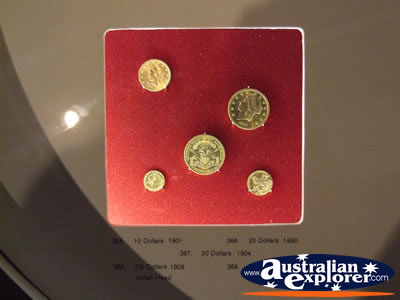 Ballarat Gold Museum Coin Display . . . CLICK TO VIEW ALL BALLARAT POSTCARDS