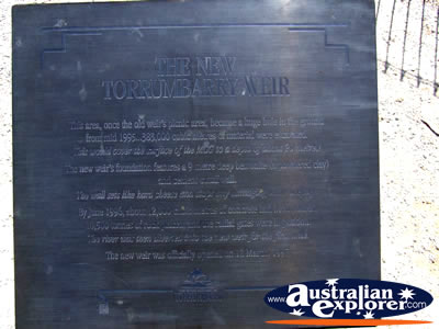 Cohuna Torrumbarry Weir Plaque . . . VIEW ALL COHUNA PHOTOGRAPHS