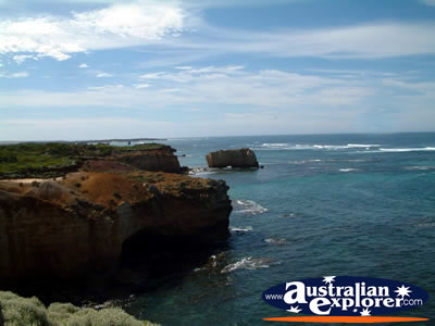 Picturesque scenery of Great Ocean Road Bay of Islands . . . CLICK TO VIEW ALL GREAT OCEAN ROAD POSTCARDS