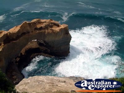Looking Down at the Arch in Great Ocean Road . . . CLICK TO VIEW ALL GREAT OCEAN ROAD POSTCARDS