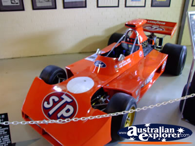 Phillip Island Circuit Museum Orange Race Car . . . CLICK TO VIEW ALL PHILLIP ISLAND (RACE TRACK AND MUSEUM) POSTCARDS