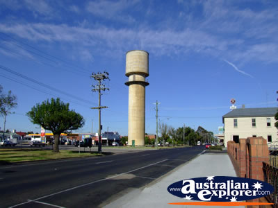 Bairnsdale Water tower . . . CLICK TO VIEW ALL BAIRNSDALE POSTCARDS