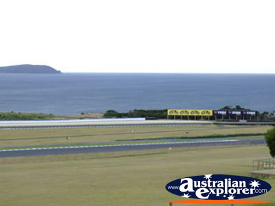 Race Track at Phillip Island . . . CLICK TO VIEW ALL PHILLIP ISLAND POSTCARDS