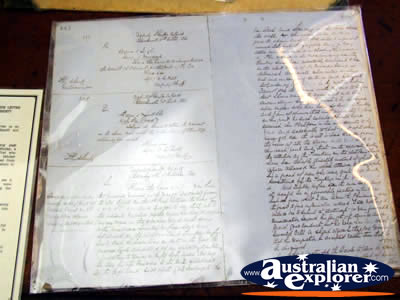 Court Documents at Beechworth Courthouse . . . CLICK TO VIEW ALL BEECHWORTH (COURTHOUSE) POSTCARDS