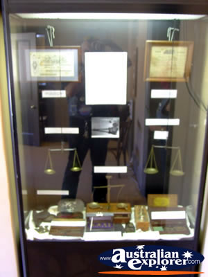 Beechworth Telegraph Station Scales Display . . . CLICK TO VIEW ALL BEECHWORTH POSTCARDS