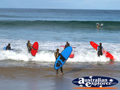 Surfers at Apollo Bay . . . CLICK TO VIEW ALL APOLLO BAY (SURFING) POSTCARDS