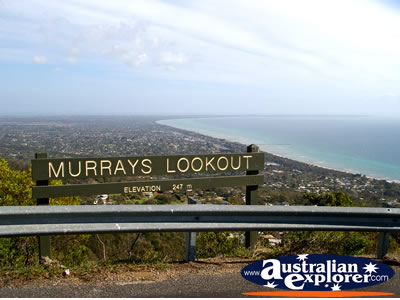 Arthurs Seat Murrays Lookout Signpost and View . . . CLICK TO VIEW ALL ARTHURS SEAT POSTCARDS