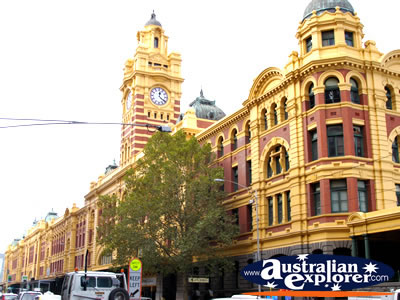 Flinders Street Station from the Street . . . VIEW ALL MELBOURNE (FLINDERS STREET) PHOTOGRAPHS