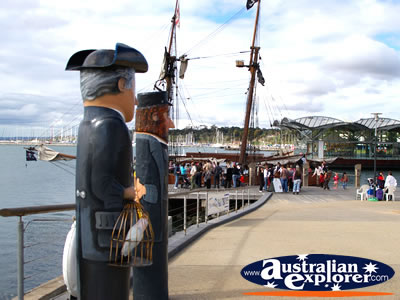 Crowds on Pier at Geelong Harbour . . . VIEW ALL GEELONG PHOTOGRAPHS