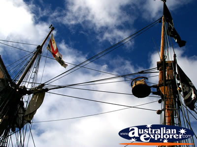 Masts of the Sailing Ship in Geelong . . . CLICK TO VIEW ALL GEELONG POSTCARDS