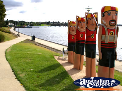 Statues on Geelong Harbour . . . VIEW ALL GEELONG (ESPLANADE) PHOTOGRAPHS