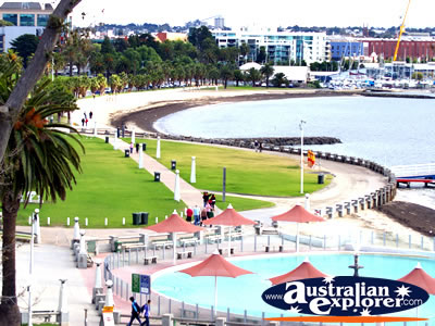 View of Geelong Waterfront . . . CLICK TO VIEW ALL GEELONG (ESPLANADE) POSTCARDS