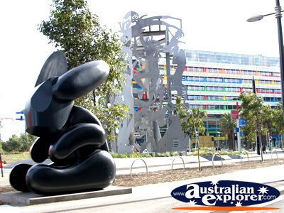 Great shot of sculpture on Harbour Esplanade . . . VIEW ALL MELBOURNE (HARBOUR ESPLANADE) PHOTOGRAPHS