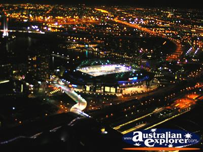 View of Stadium from Observation Deck . . . CLICK TO VIEW ALL MELBOURNE (OBSERVATION DECK) POSTCARDS