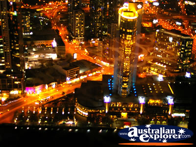 Melbourne Observation Deck at Night . . . CLICK TO VIEW ALL MELBOURNE (OBSERVATION DECK) POSTCARDS