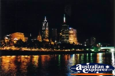 Melbournes South Bank at Night . . . CLICK TO VIEW ALL MELBOURNE (SOUTHBANK) POSTCARDS