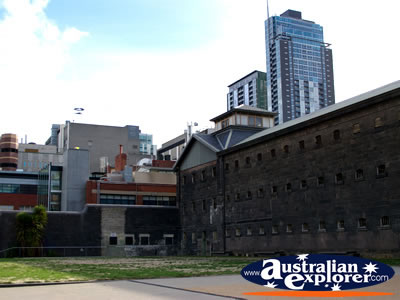 Old Melbourne Gaol Entrance . . . CLICK TO VIEW ALL MELBOURNE (OLD MELBOURNE GAOL) POSTCARDS
