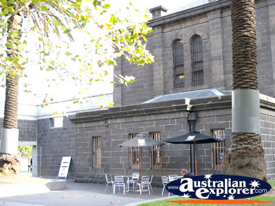 Cafe at the Old Melbourne Gaol . . . CLICK TO VIEW ALL MELBOURNE (OLD MELBOURNE GAOL) POSTCARDS