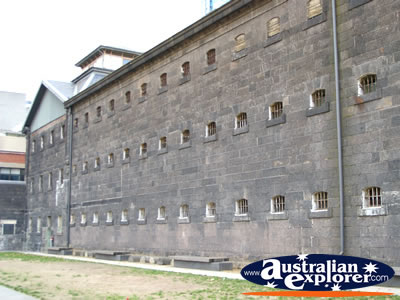 Old Melbourne Gaol Exterior . . . CLICK TO VIEW ALL MELBOURNE (OLD MELBOURNE GAOL) POSTCARDS