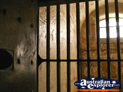 Cell Bars . . . CLICK TO VIEW ALL MELBOURNE (OLD MELBOURNE GAOL) POSTCARDS