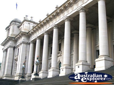 Stairs to Parliament House . . . VIEW ALL MELBOURNE (PARLIAMENT HOUSE) PHOTOGRAPHS