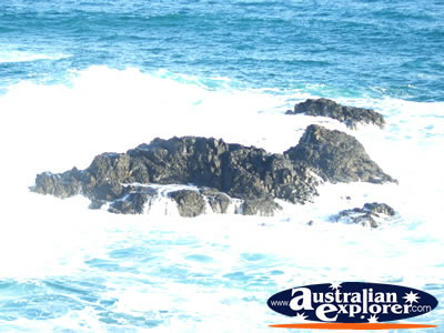 Waves crashing on the rocks . . . CLICK TO VIEW ALL PHILLIP ISLAND (THE NOBBIES) POSTCARDS
