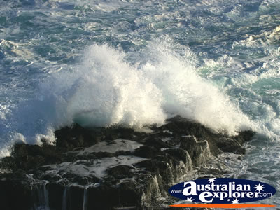 Waves crashing at Nobbies . . . CLICK TO VIEW ALL PHILLIP ISLAND (THE NOBBIES) POSTCARDS