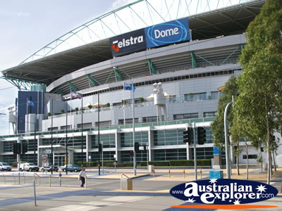 Telstra Dome Entrance . . . CLICK TO VIEW ALL MELBOURNE (TELSTRA DOME) POSTCARDS