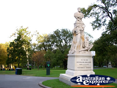 Statue in the ground of Treasury Gardens . . . CLICK TO VIEW ALL MELBOURNE (TREASURY GARDENS) POSTCARDS