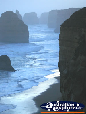 Night Shot of the Apostles . . . CLICK TO VIEW ALL GREAT OCEAN ROAD (TWELVE APOSTLES) POSTCARDS